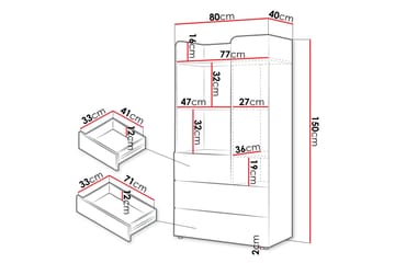 Buhan Highboard - Beige/Brun - Förvaring - Skåp - Förvaringsskåp