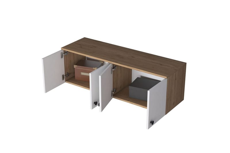 Calros Hörnskåp - Valnöt/Vit - Förvaring - Skåp - Förvaringsskåp