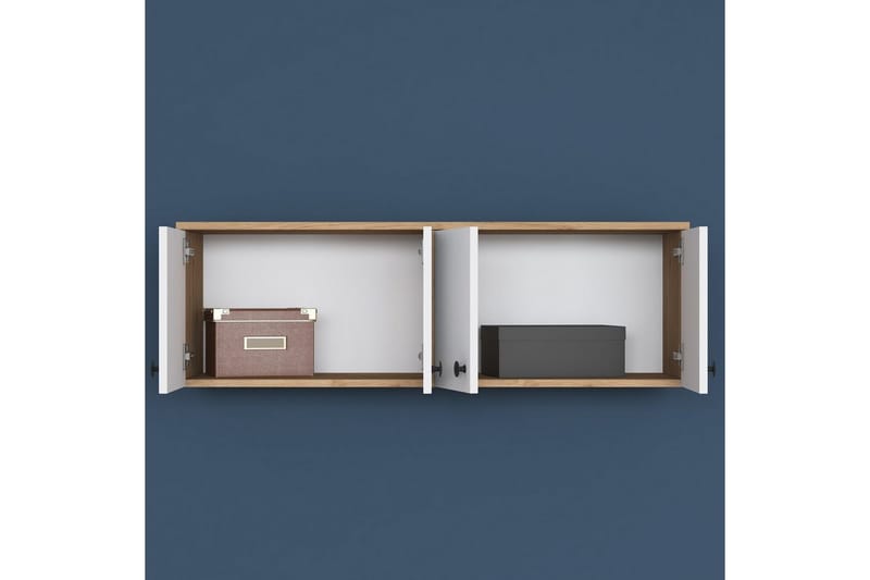 Calros Hörnskåp - Valnöt/Vit - Förvaring - Skåp - Förvaringsskåp