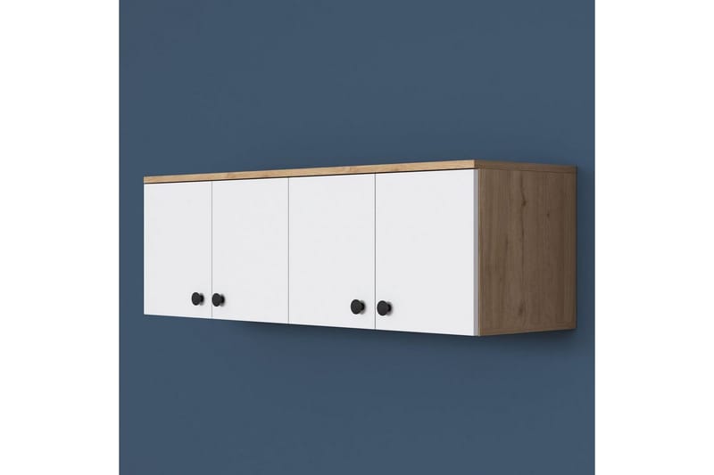 Calros Hörnskåp - Valnöt/Vit - Förvaring - Skåp - Förvaringsskåp