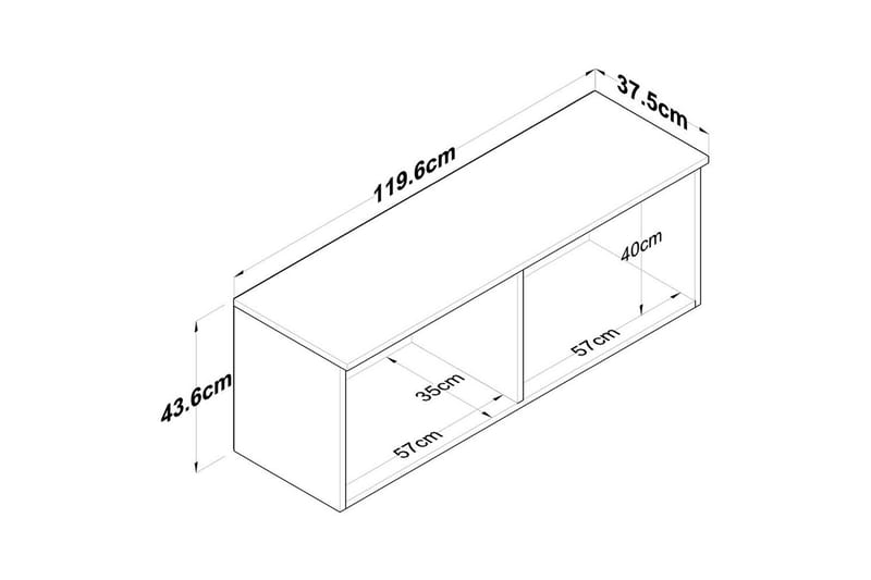 Calros Hörnskåp - Valnöt/Vit - Förvaring - Skåp - Förvaringsskåp