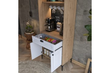 Cerreta Högskåp 170,4 cm - Brun/Vit - Förvaring - Skåp - Förvaringsskåp
