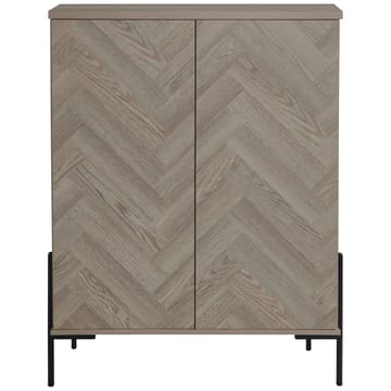 Charlene Högskåp 90x120 cm - naturfärgad fiskbensek och mattsvart - Förvaring - Skåp - Förvaringsskåp