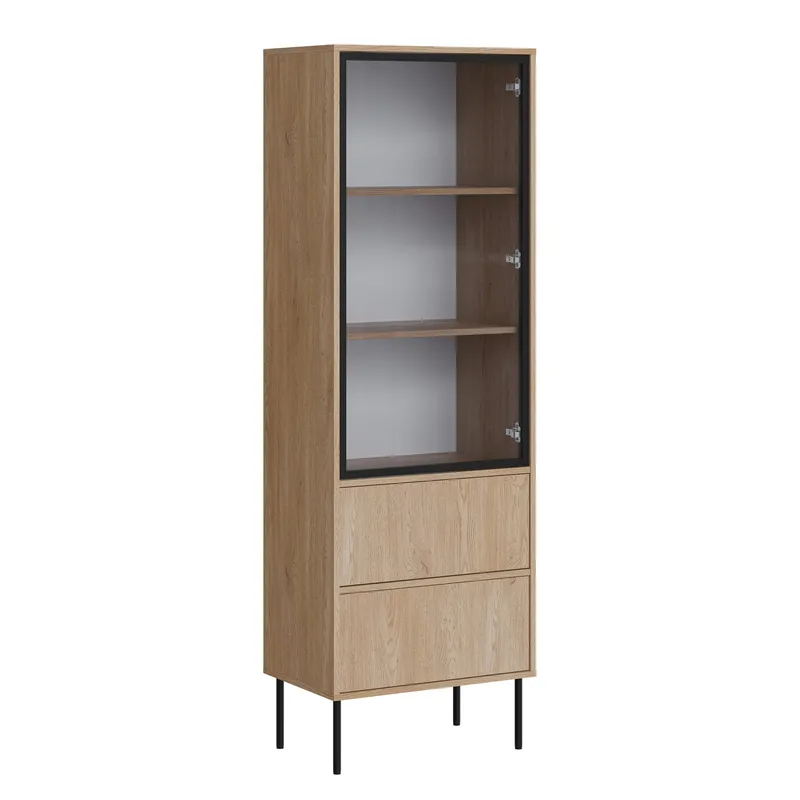 Claven Vitrinskåp 60x185 cm, brun