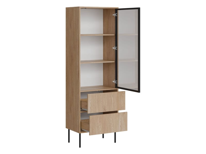 Claven Vitrinskåp 60x185 cm - brun - Förvaring - Skåp - Vitrinskåp