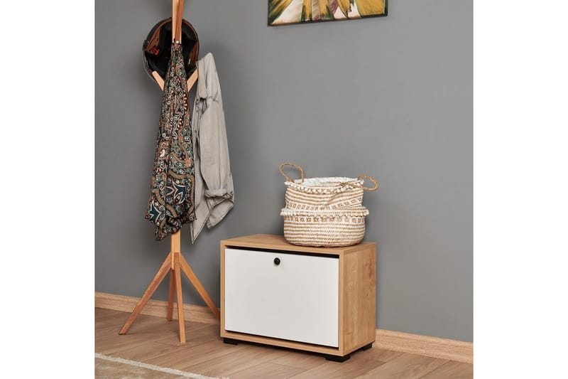 Comfortale Skoskåp 60 cm - Natur/Vit - Förvaring - Skåp - Förvaringsskåp