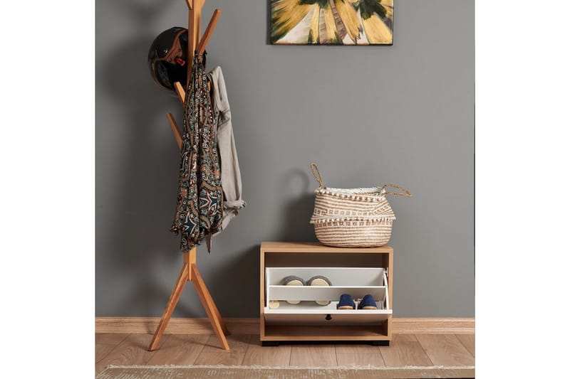 Comfortale Skoskåp 60 cm - Natur/Vit - Förvaring - Skåp - Förvaringsskåp