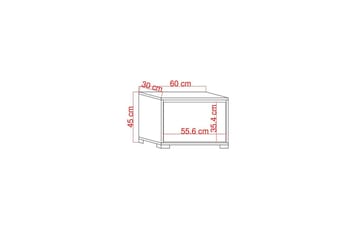Comfortale Skoskåp 60 cm - Natur/Vit - Förvaring - Skåp - Förvaringsskåp
