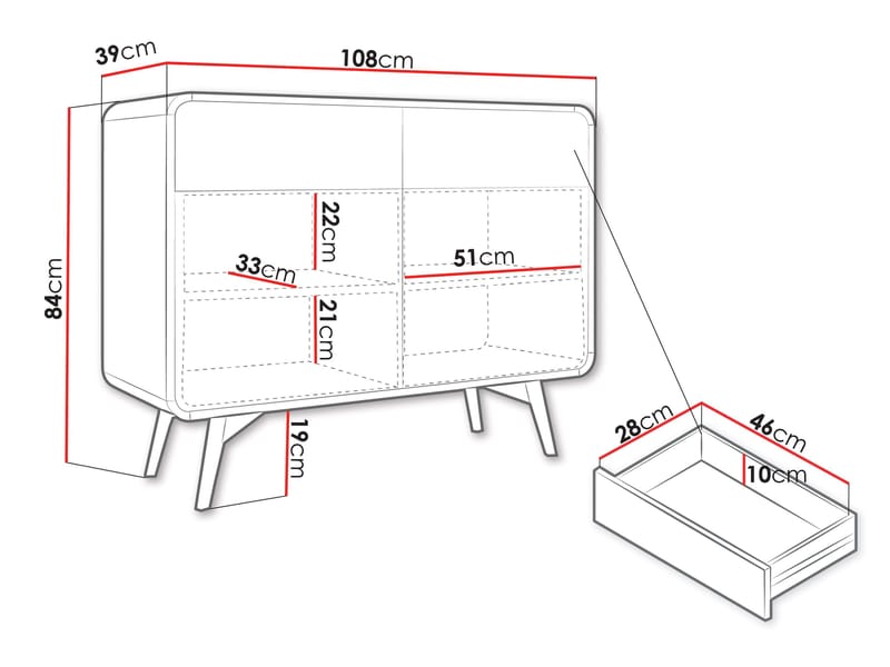 Corvan Skänk 108 cm - Förvaring - Skåp - Förvaringsskåp