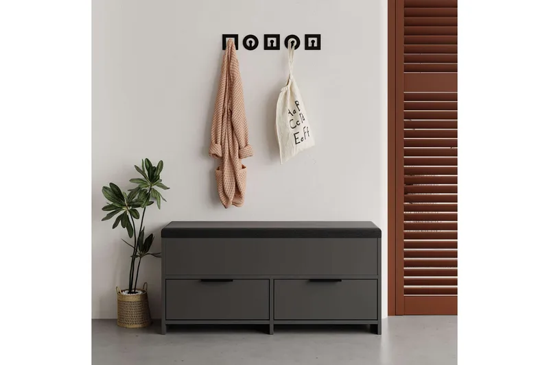 Cove Skoskåp 106 cm - Antracit - Förvaring - Skåp - Förvaringsskåp