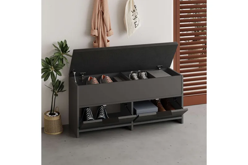 Cove Skoskåp 106 cm - Antracit - Förvaring - Skåp - Förvaringsskåp