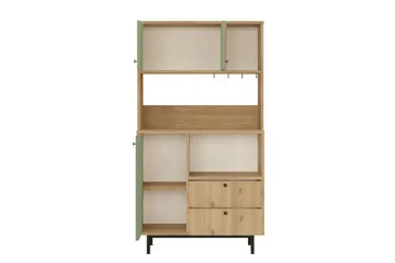 Donae Highboard - Ek/Grön - Förvaring - Skåp - Förvaringsskåp