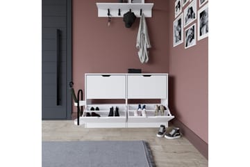 Durusu Skoskåp 120,5 cm - Mattvit - Förvaring - Skåp - Förvaringsskåp