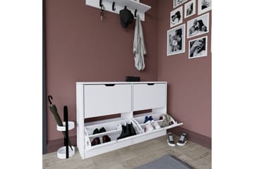 Durusu Skoskåp 120,5 cm - Mattvit - Förvaring - Skåp - Förvaringsskåp