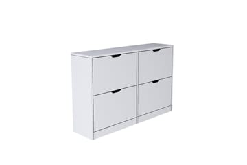 Durusu Skoskåp 120,5 cm - Mattvit - Förvaring - Skåp - Förvaringsskåp