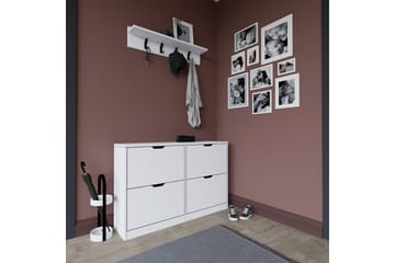 Durusu Skoskåp 120,5 cm - Mattvit - Förvaring - Skåp - Förvaringsskåp