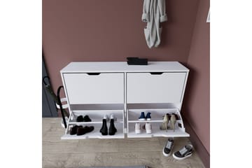 Durusu Skoskåp 120,5 cm - Mattvit - Förvaring - Skåp - Förvaringsskåp