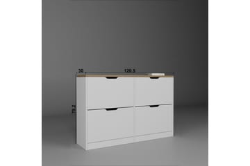 Durusu Skoskåp 120 cm - Matt Vit - Förvaring - Skåp - Förvaringsskåp