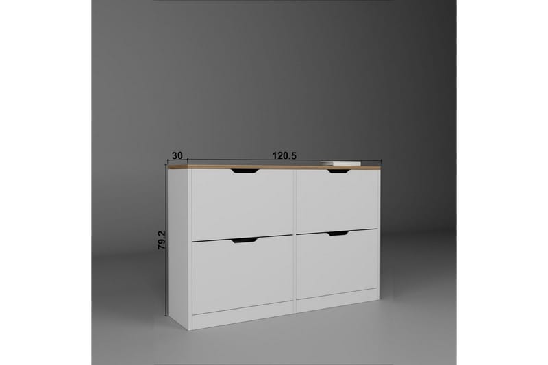 Durusu Skoskåp 120 cm - Matt Vit - Förvaring - Skåp - Förvaringsskåp