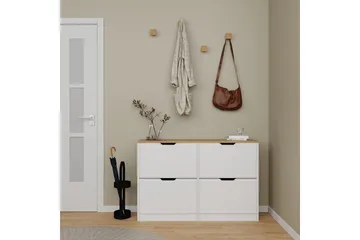 Durusu Skoskåp 120 cm - Matt Vit - Förvaring - Skåp - Förvaringsskåp