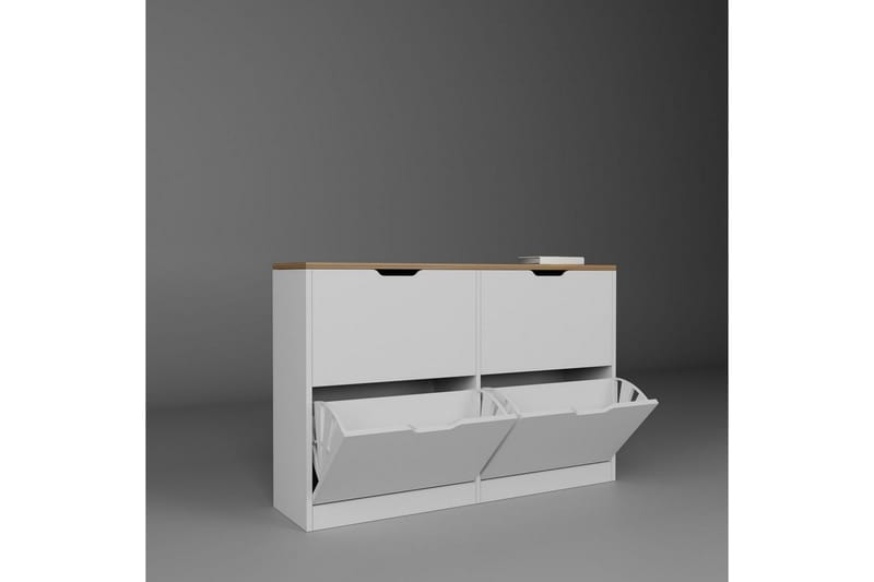 Durusu Skoskåp 120 cm - Matt Vit - Förvaring - Skåp - Förvaringsskåp