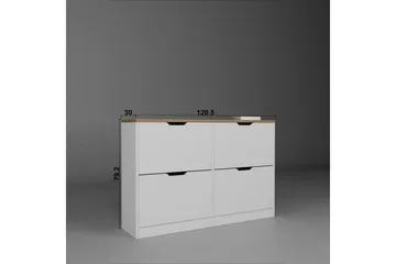 Durusu Skoskåp 120 cm - Matt Vit - Förvaring - Skåp - Förvaringsskåp