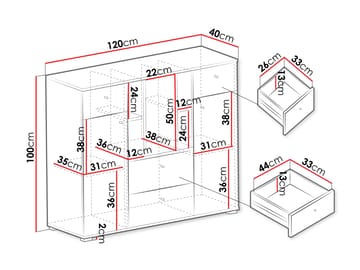 Edson Skänk 120 cm - Förvaring - Skåp - Förvaringsskåp