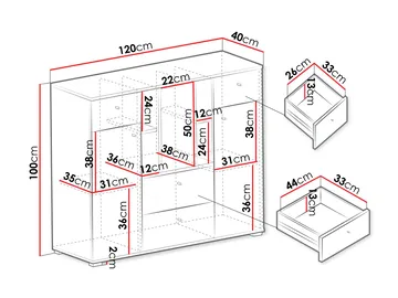 Edson Skänk 120 cm - Förvaring - Skåp - Förvaringsskåp