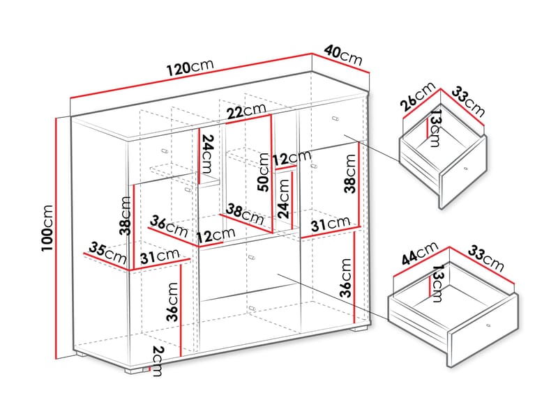 Edson Skänk 120 cm - Förvaring - Skåp - Förvaringsskåp