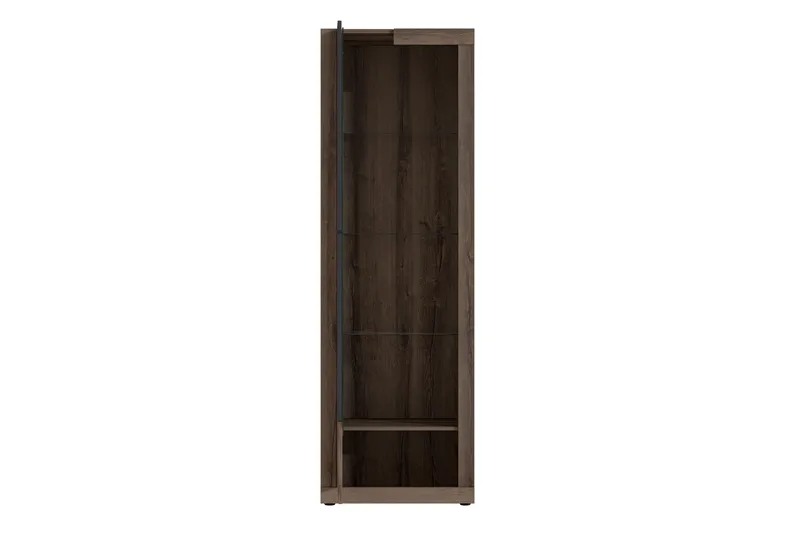 Elhovo Vitrinskåp 41,3 cm djup 63,4 cm bred 197 cm hög hög Mörkt Trä - Förvaring - Skåp - Vitrinskåp