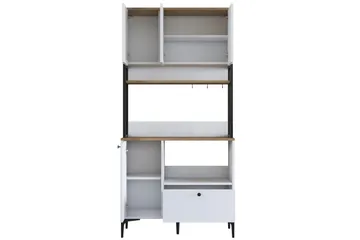 Eligius Högskåp - Vit/Valnöt - Förvaring - Skåp - Förvaringsskåp