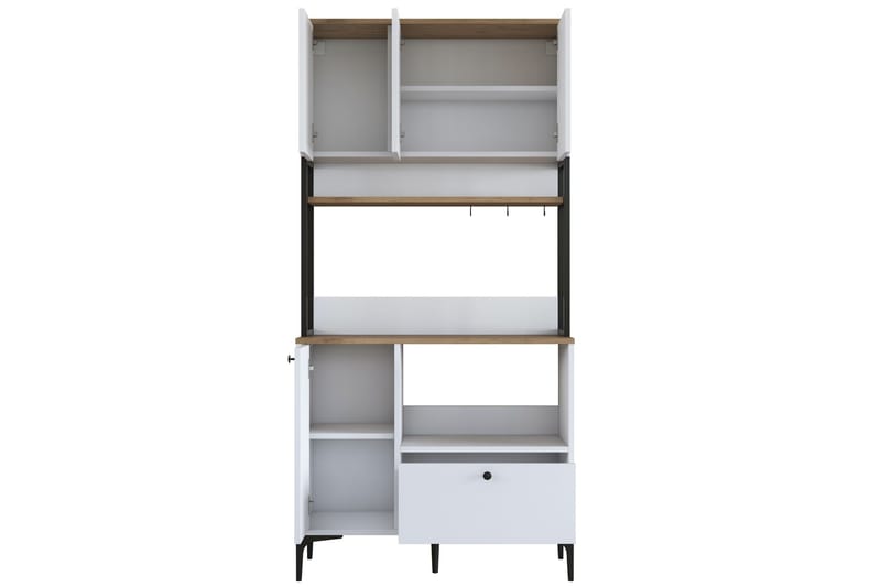 Eligius Högskåp - Vit/Valnöt - Förvaring - Skåp - Förvaringsskåp