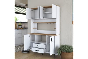 Eligius Högskåp - Vit/Valnöt - Förvaring - Skåp - Förvaringsskåp