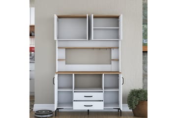 Eligius Högskåp - Vit/Valnöt - Förvaring - Skåp - Förvaringsskåp