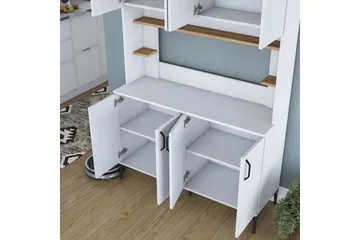 Eligius Högskåp - Vit/Valnöt - Förvaring - Skåp - Förvaringsskåp