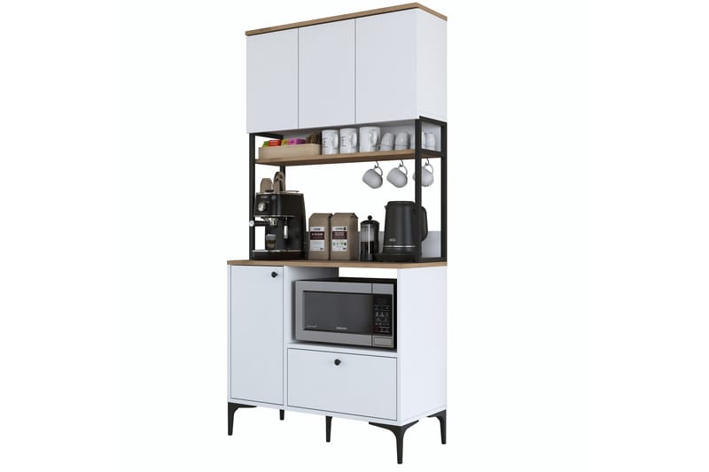 Eligius Högskåp, Vit/Valnöt