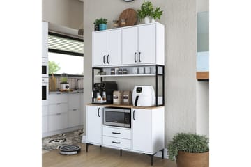 Eligius Högskåp - Vit/Valnöt - Förvaring - Skåp - Förvaringsskåp