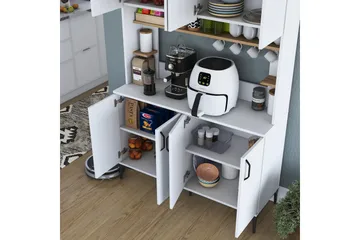 Eligius Högskåp - Vit/Valnöt - Förvaring - Skåp - Förvaringsskåp