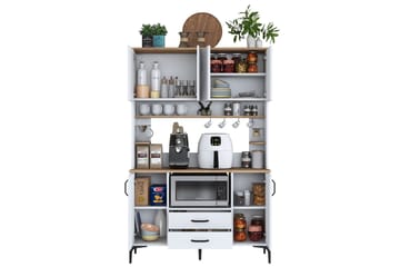 Eligius Högskåp - Vit/Valnöt - Förvaring - Skåp - Förvaringsskåp