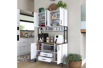 Eligius Högskåp - Vit/Valnöt - Förvaring - Skåp - Förvaringsskåp