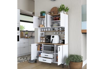 Eligius Högskåp - Vit/Valnöt - Förvaring - Skåp - Förvaringsskåp