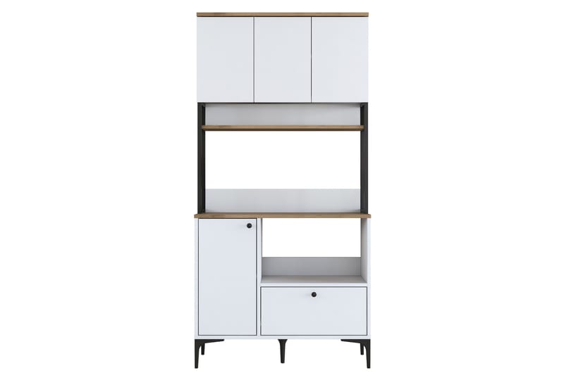 Eligius Högskåp - Vit/Valnöt - Förvaring - Skåp - Förvaringsskåp