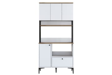 Eligius Högskåp - Vit/Valnöt - Förvaring - Skåp - Förvaringsskåp