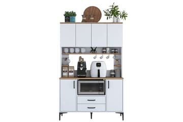 Eligius Högskåp - Vit/Valnöt - Förvaring - Skåp - Förvaringsskåp