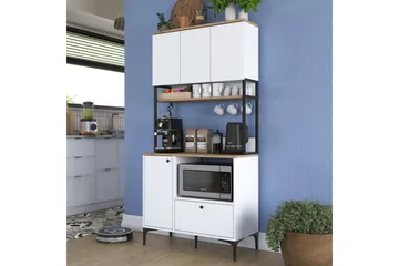 Eligius Högskåp - Vit/Valnöt - Förvaring - Skåp - Förvaringsskåp