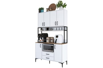 Eligius Högskåp - Vit/Valnöt - Förvaring - Skåp - Förvaringsskåp