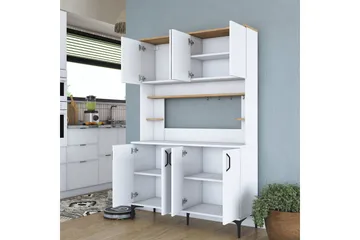 Eligius Högskåp - Vit/Valnöt - Förvaring - Skåp - Förvaringsskåp