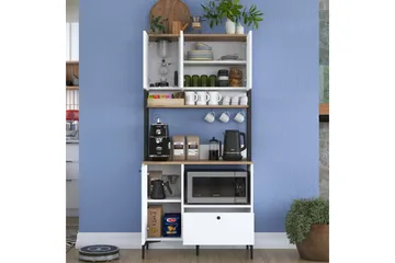 Eligius Högskåp - Vit/Valnöt - Förvaring - Skåp - Förvaringsskåp