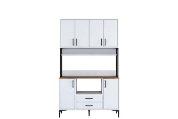 Eligius Högskåp - Vit/Valnöt - Förvaring - Skåp - Förvaringsskåp