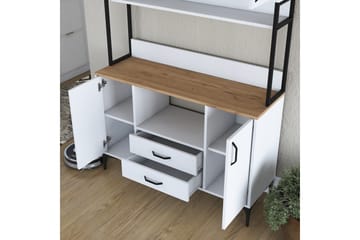 Eligius Högskåp - Vit/Valnöt - Förvaring - Skåp - Förvaringsskåp